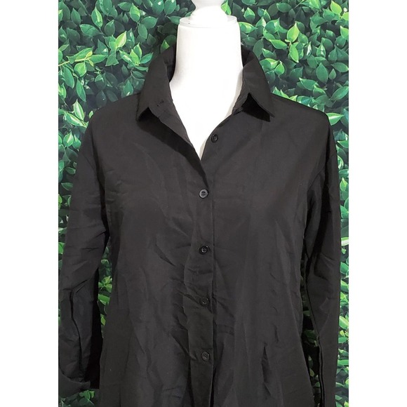 NWT Vonda Solid Black Long Sleeve Short Dress - Small - Picture 2 of 6